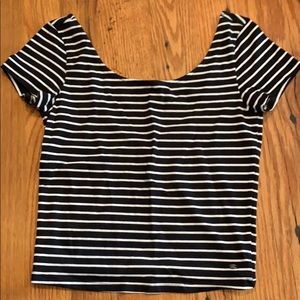 American Eagle Striped Crop Top